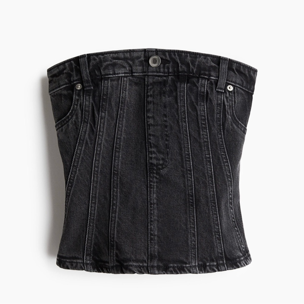 Black Denim Corset